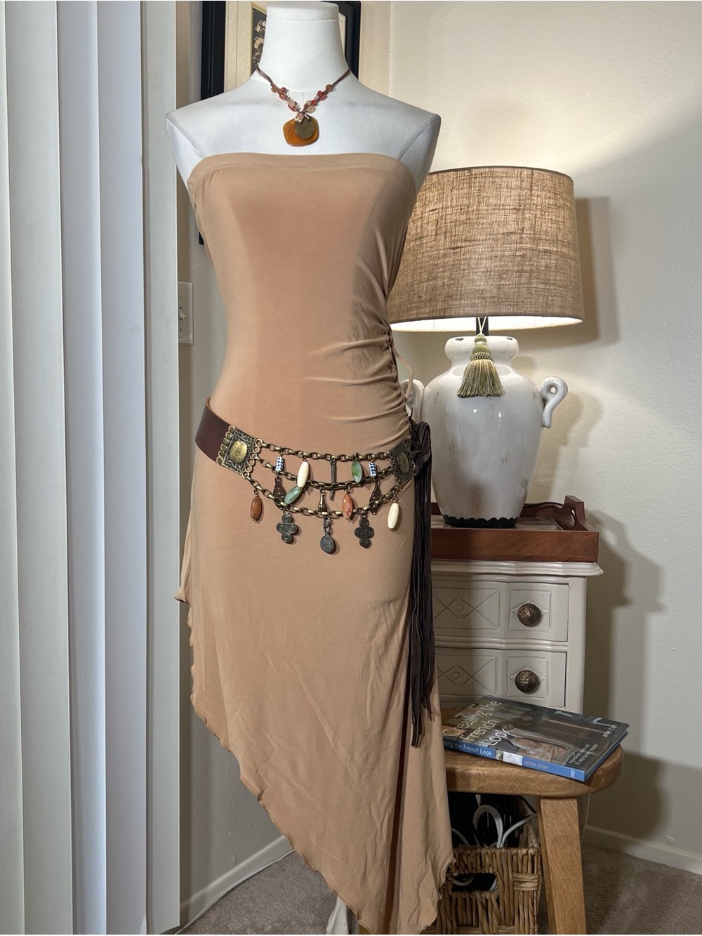 Y2K Cutout Asymmetrical Strapless Dress